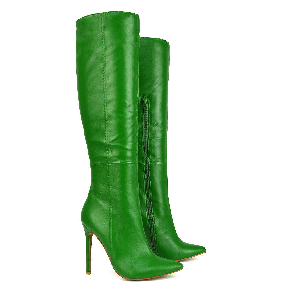 Animal Print | XY London | Black Croc Boots,Animal Print Boots,Heeled Boots,High Heel Boots,Long Boots