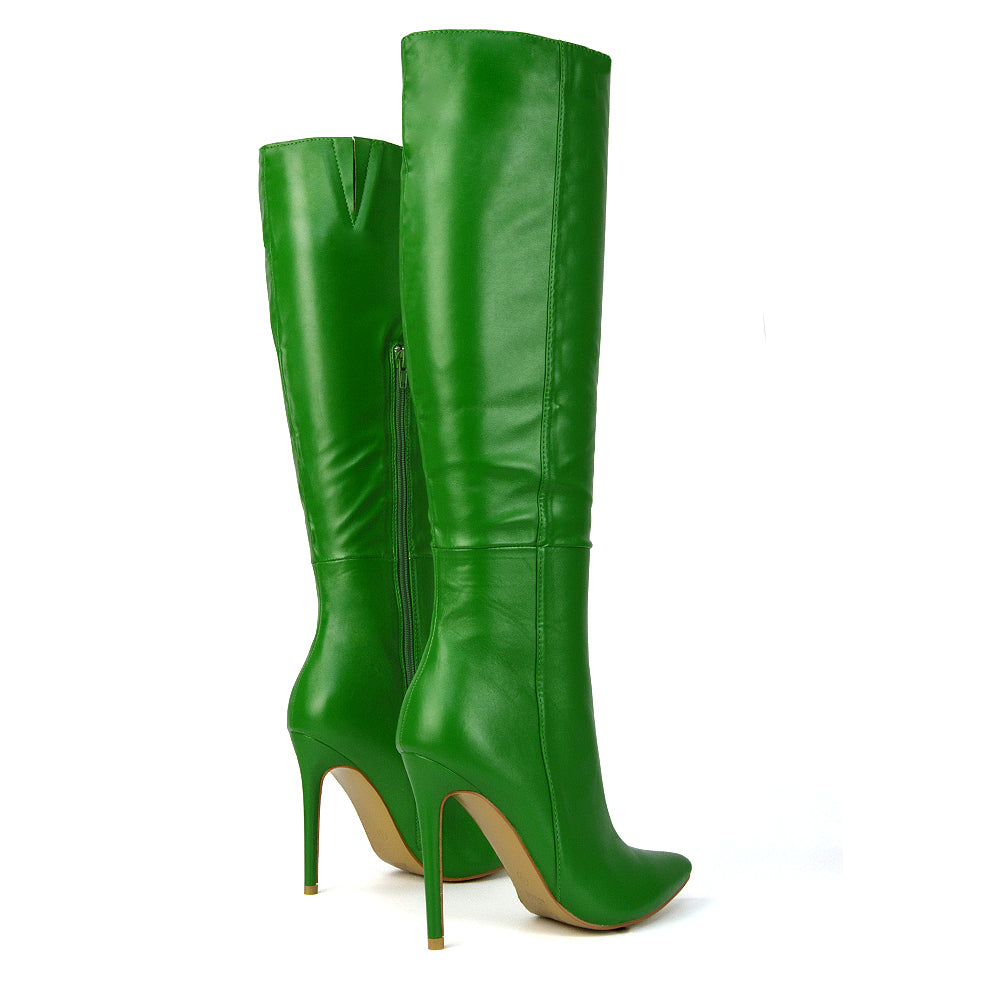 Animal Print | XY London | Black Croc Boots,Animal Print Boots,Heeled Boots,High Heel Boots,Long Boots