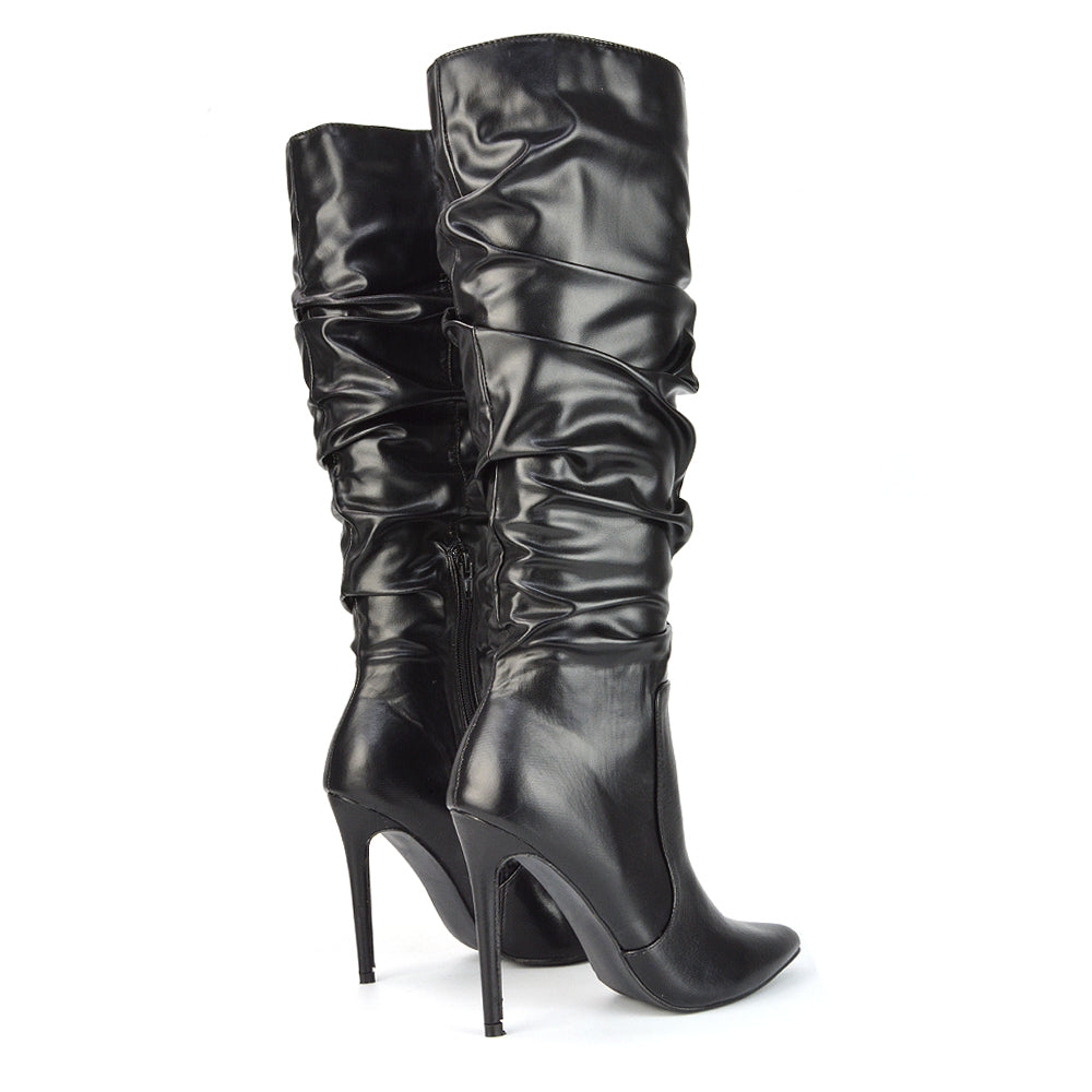 Black Synthetic Leather UK 4 | EU 37 | US 6 | XY London