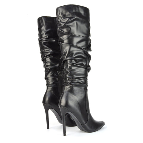 Black Synthetic Leather UK 4 | EU 37 | US 6 | XY London