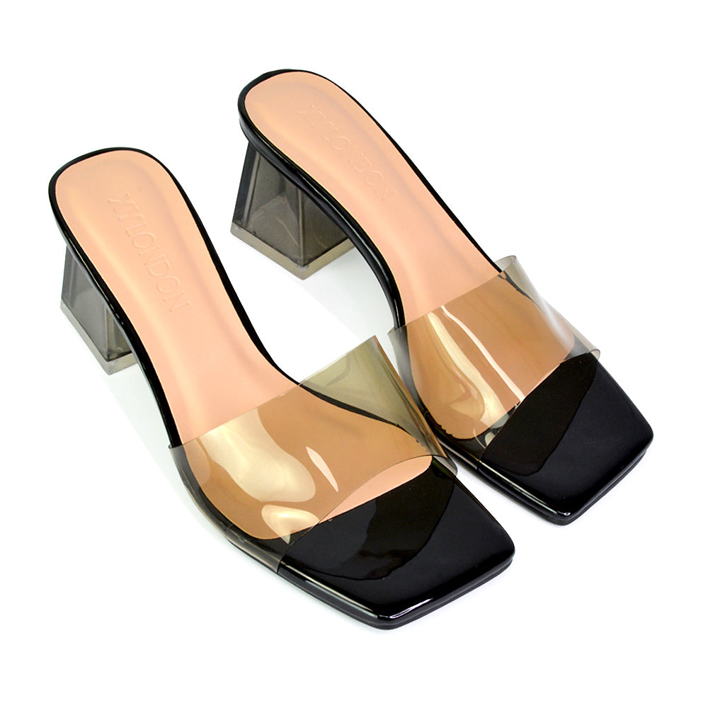 Black | XY London | black heels,black mules,black mule heels,black block heels,black mid heels