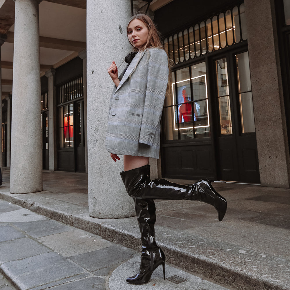 UK 8 | EU 41 | US 10 Black Patent | XY London