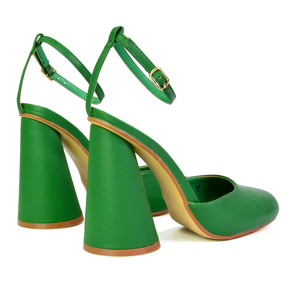 Green | XY London | green heels,green high heels,green cylinder heels,green block heels,green strappy heels