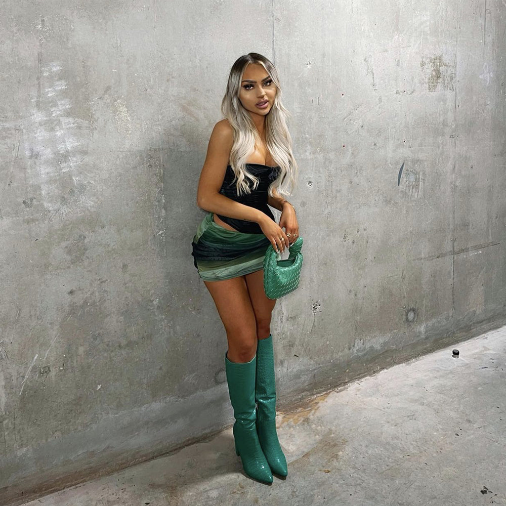 | XY London | Green Boots,Green Boots, Green Heeled Boots, Green Long Boots,Green Long Boots