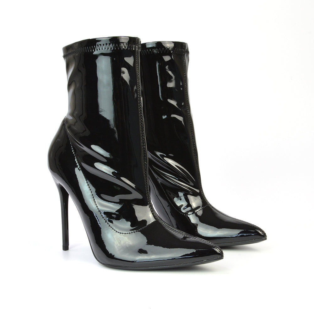Lace up stiletto ankle boots on sale