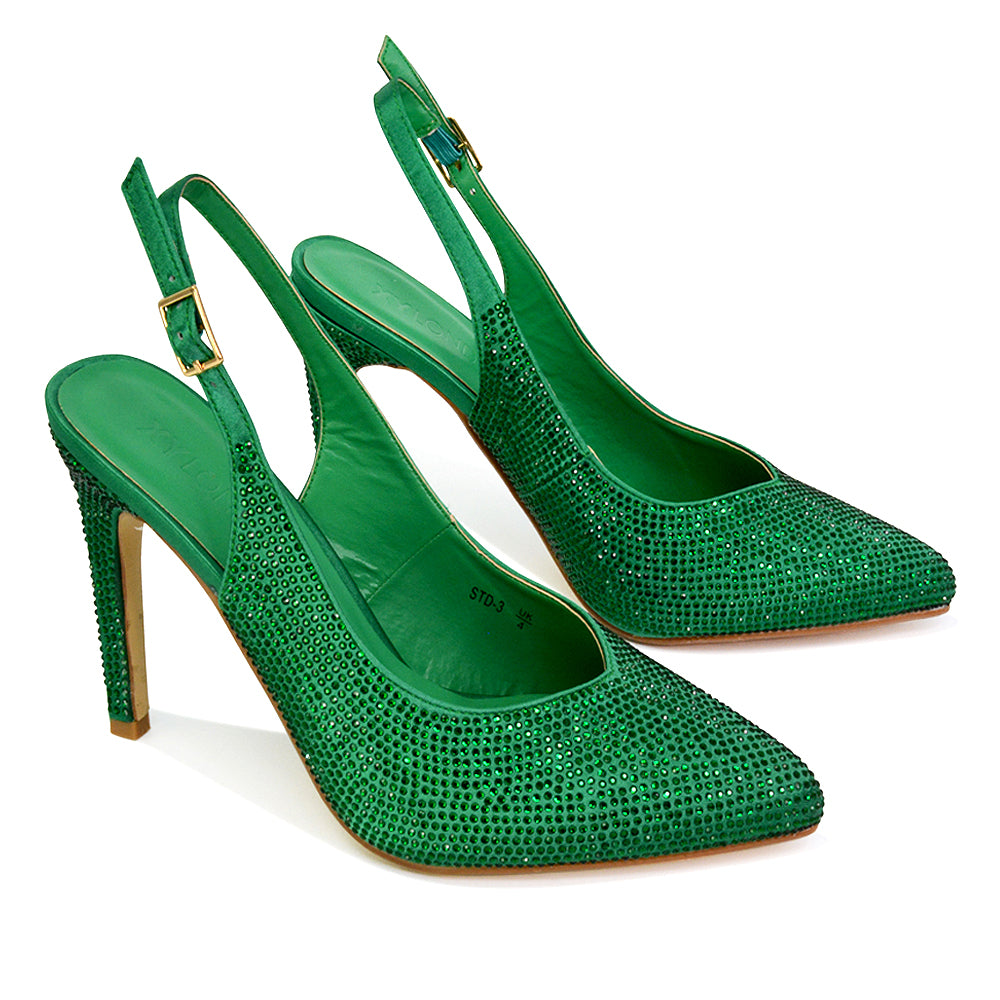 Green | XY London | green heels,green high heels,green stilettos,green stiletto heels,green bridal heels