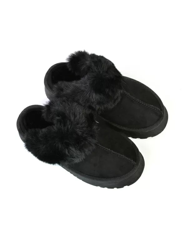 Black | XY London | beige slippers ,beige faux fur slippers,beige flats,beige flat slippers