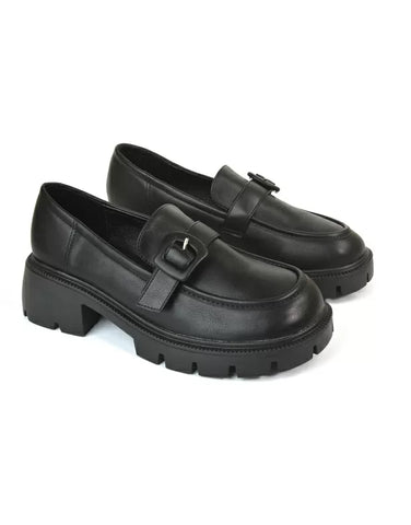 Black Synthetic Leather UK 3 | EU 36 | US 5 | XY London