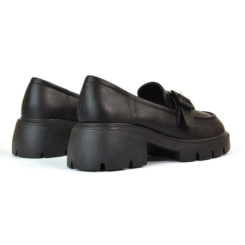 Black Synthetic Leather UK 4 | EU 37 | US 6 | XY London
