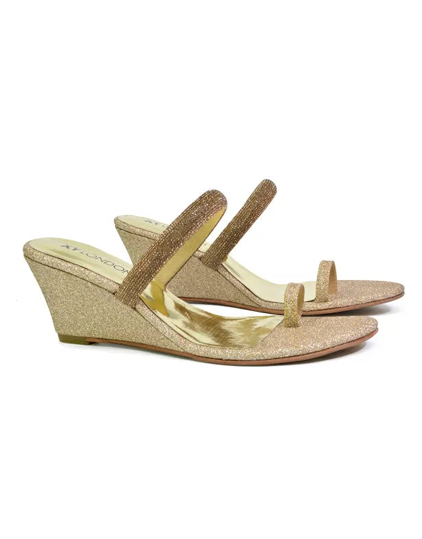 Gold | XY London | gold wedges,gold wedge sandals,gold wedge heels,gold wedge heel sandals,gold wedge shoes,gold diamante wedge heels