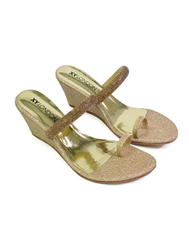 Gold | XY London | gold wedges,gold wedge sandals,gold wedge heels,gold wedge heel sandals,gold wedge shoes,gold diamante wedge heels