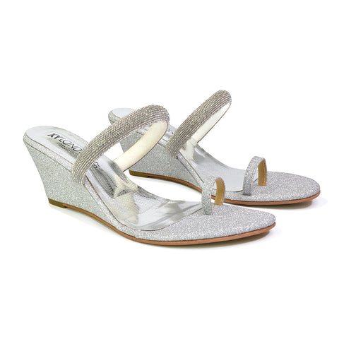 Black | XY London | black wedges,black wedge heels,black wedge sandals,black wedge heel sandals,black wedge shoes,black diamante wedge heels