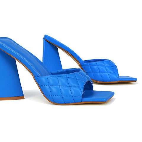 White | XY London | White Heels,White Flared Heels,White Sculptured Heels,White Block Heels,White Square Toe Heels