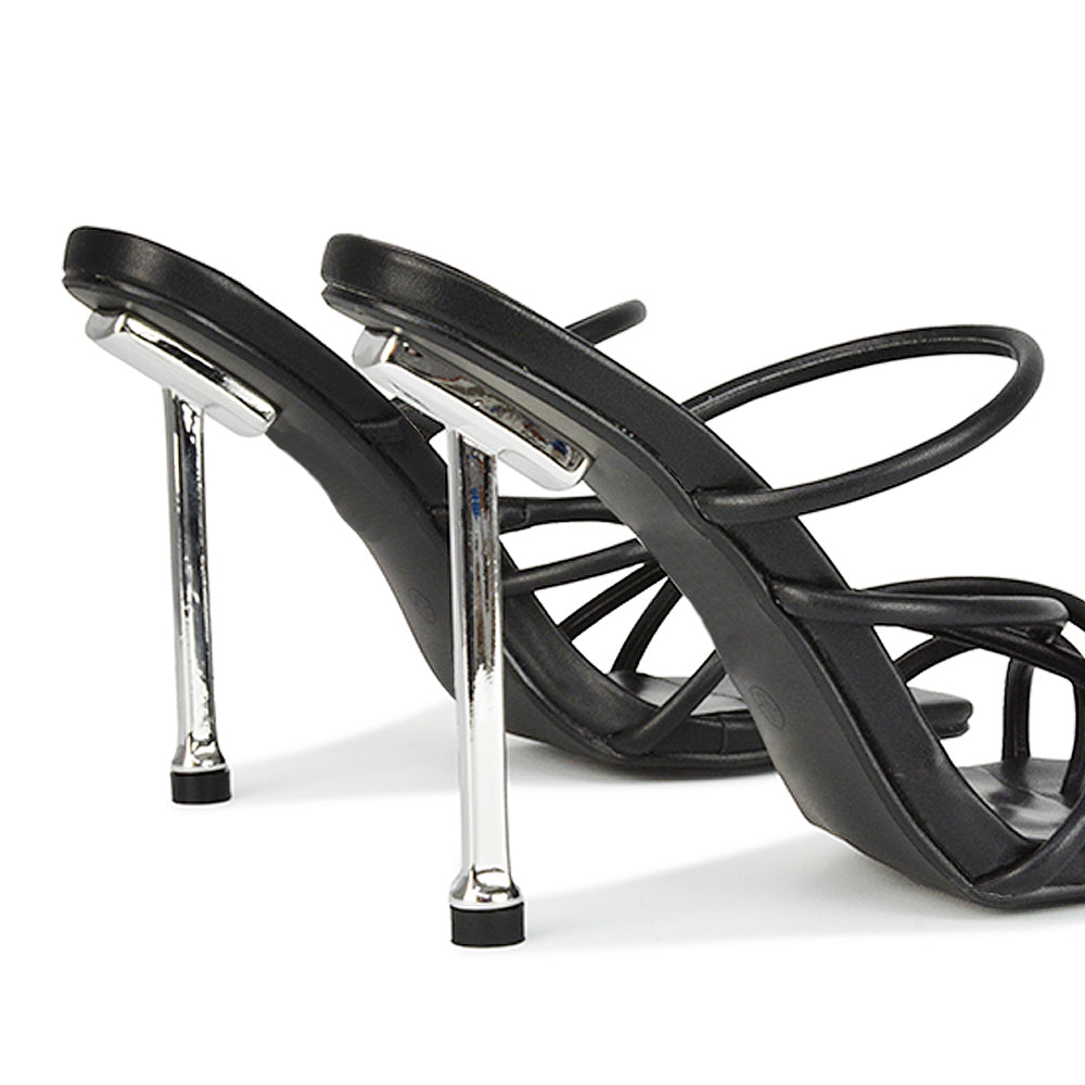 Black Synthetic Leather UK 3 | EU 36 | US 5 | XY London