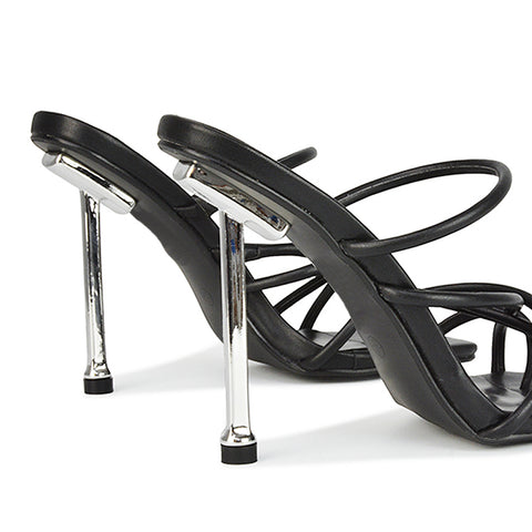 Black Synthetic Leather UK 3 | EU 36 | US 5 | XY London