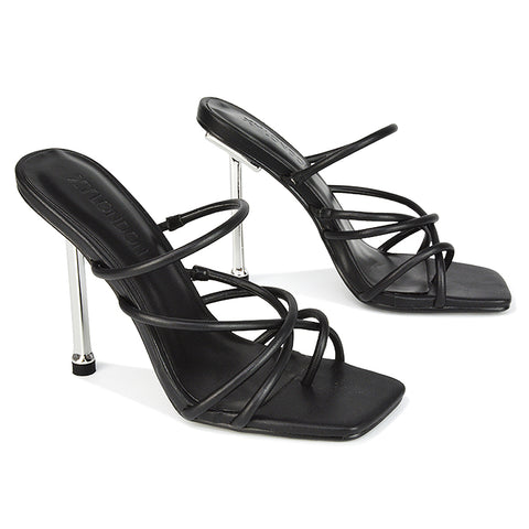 Black Synthetic Leather UK 3 | EU 36 | US 5 | XY London