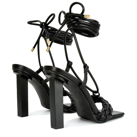 Black Synthetic Leather UK 7 | EU 40 | US 9 | XY London