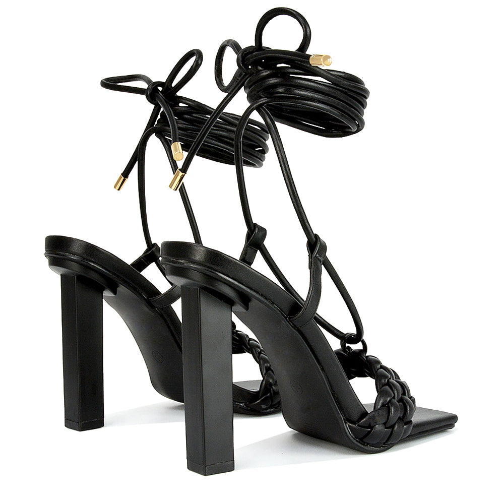 Black Synthetic Leather UK 5 | EU 38 | US 7 | XY London