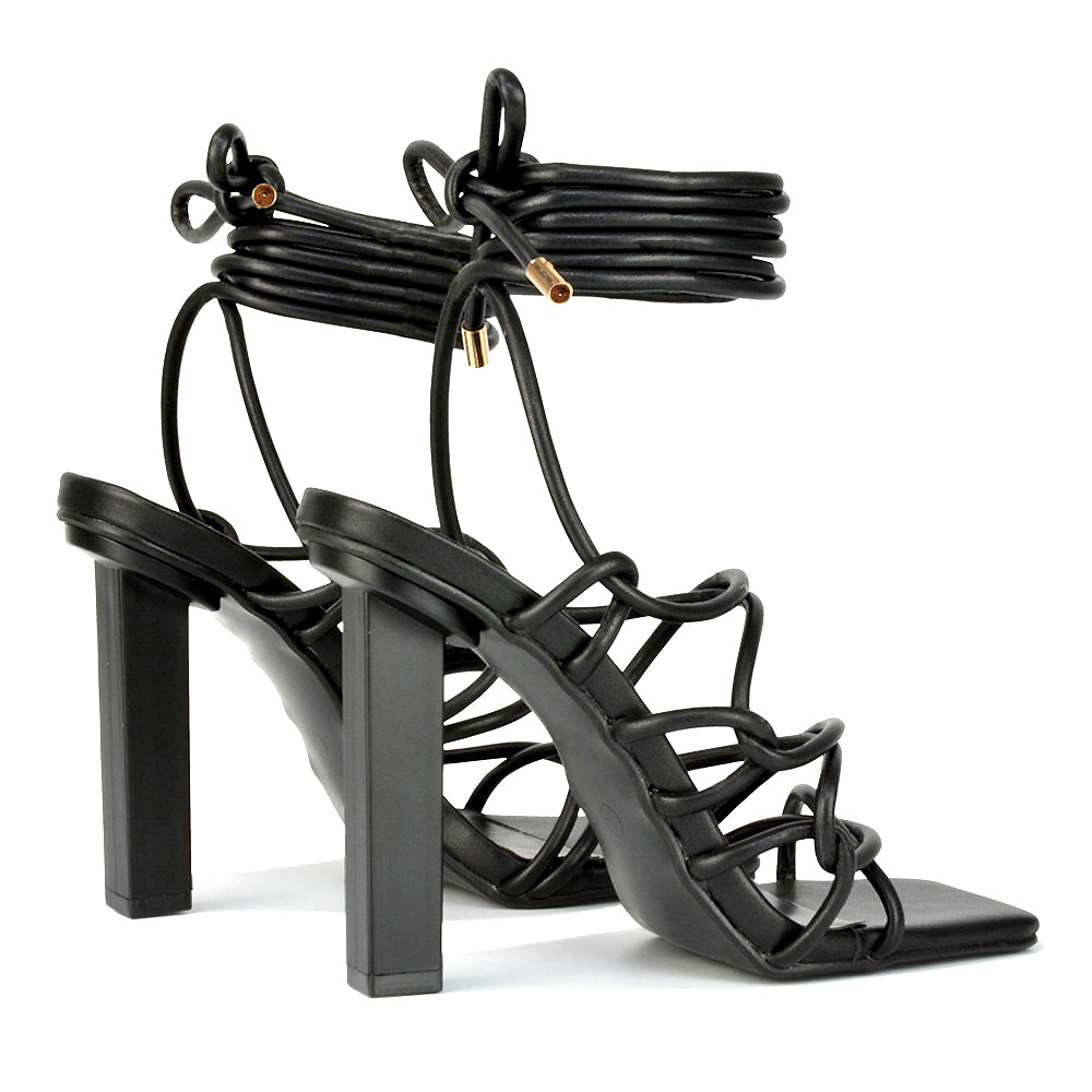 Orange | XY London | orange heels,orange high heels,orange lace up heels,orange strappy heels