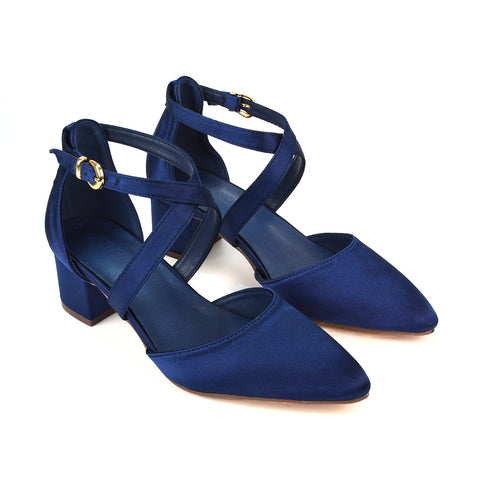 Navy blue court shoes mid heel new arrivals