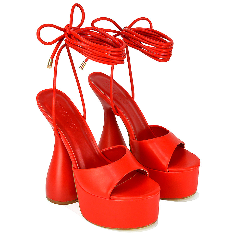 Lace Up Heels Sculptured Heels XY London xylondon
