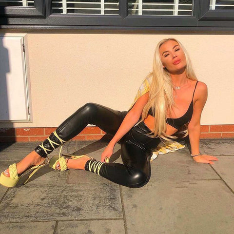 | XY London | Yellow Heels,Yellow Lace Up Heels,Yellow Stilettos,Yellow Lace Ups