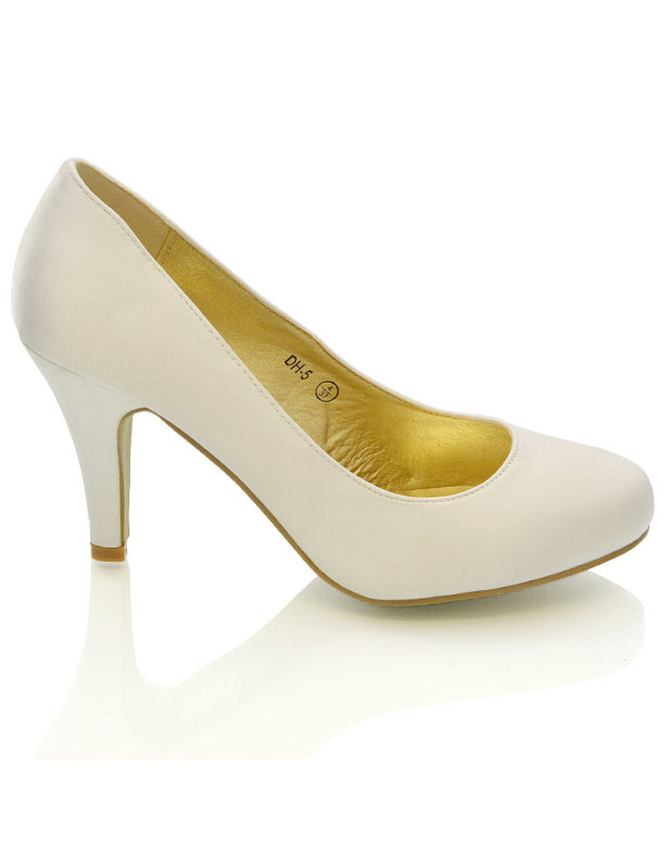 white satin court shoes uk